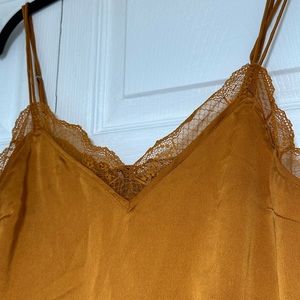 Burnt orange satin camisole, M